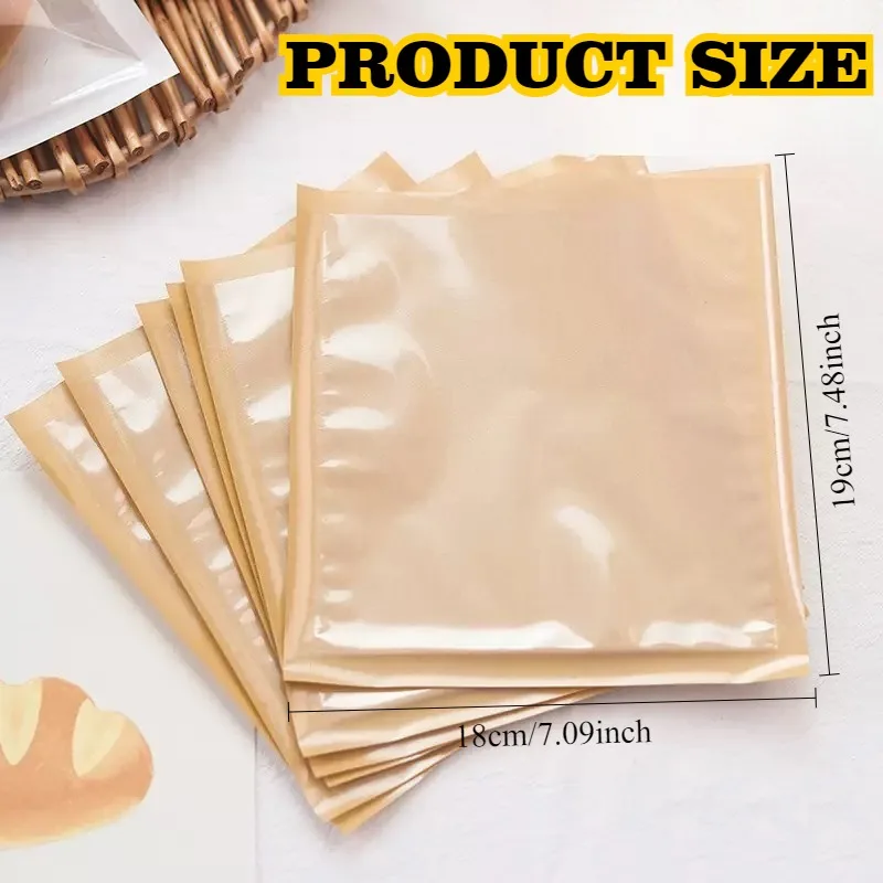 100PCS Kraft Paper Bakery Bags with Clear Window, Greaseproof and Heat Resistant Packaging Pouches, Oil Resistant Brown Bags for Bread, Toast, Pastries, Sandwiches, Cookies, Party Snacks and Food Takeaway