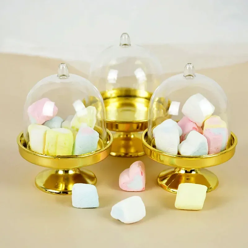 4/12pcs Clear Plastic Mini Candy and Cupcake Boxes with Lids, Elegant Wedding Gift Boxes, Party Dessert Display Trays, Macaron Holders, Birthday Favors, Table Decor for Special Events - 图片 3