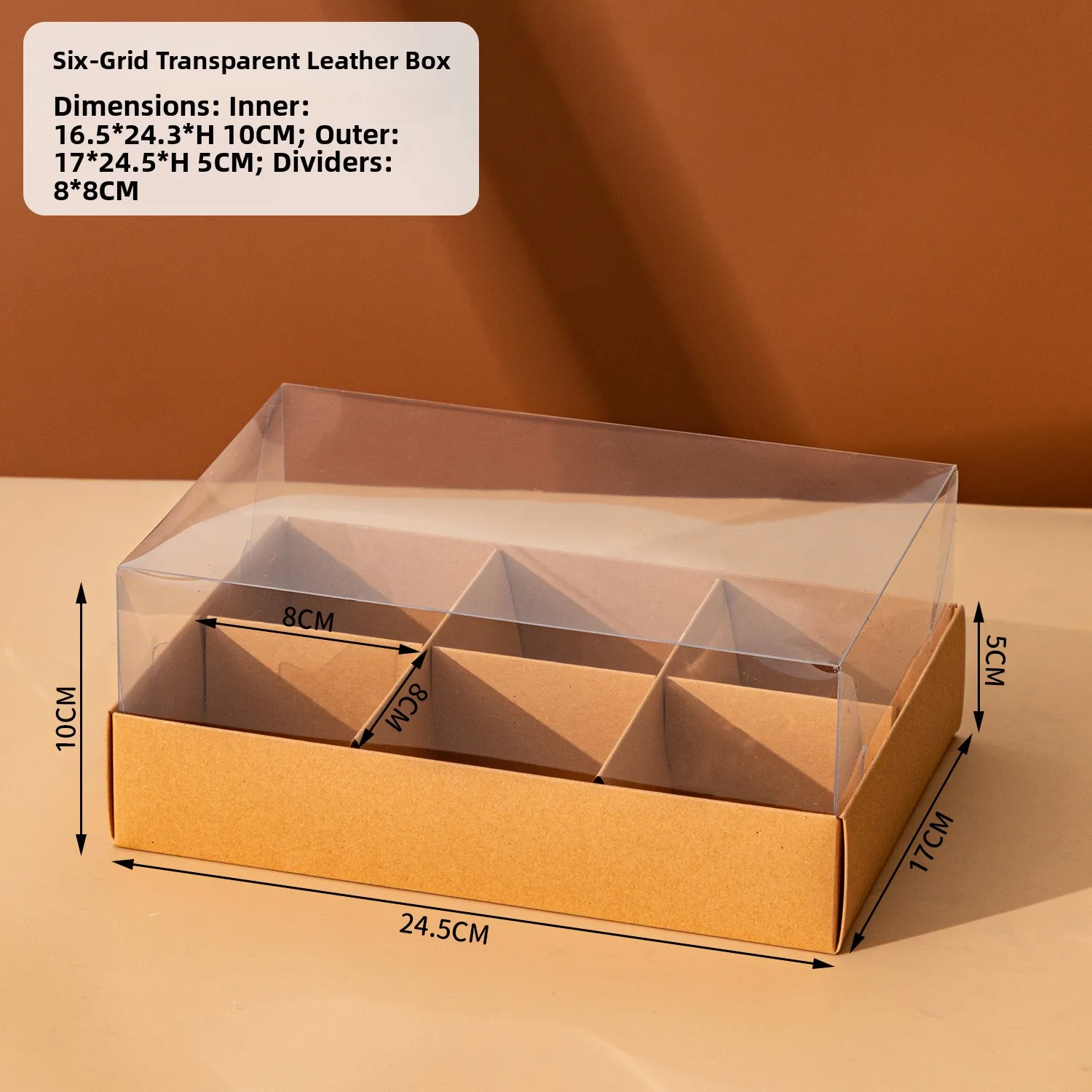 Premium Kraft Paper Dessert Gift Box with 4/6/9 Compartments – Sturdy Pastry Container for Mousse Cups, Cupcakes, Mini Cakes, Picnic Treats, Party Favors, Bakery Packaging, Holiday and Celebration Use - 图片 23