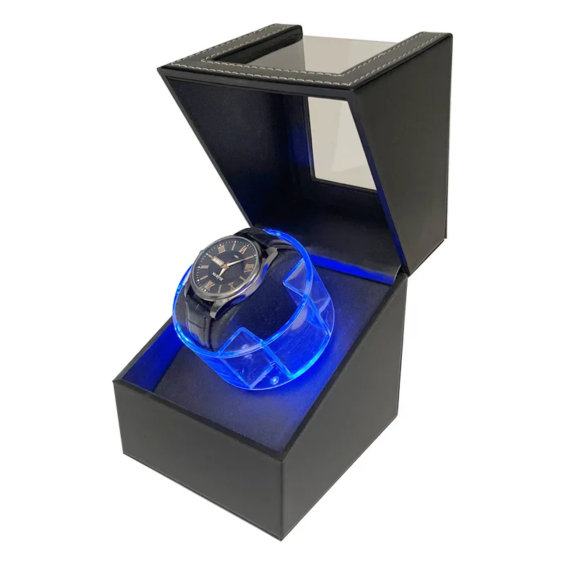 Automatic Watch Winder Box for Mechanical Watches, 2/1/2 Slot Intelligent Rotary Table Shaker with 5 Adjustable Gear Modes, High Gloss Wood Finish, USB & Plug-In Power, Durable Silent Motor for Men & Women Watches - 图片 7