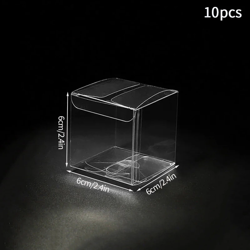 Clear Cake Box Transparent Gift Organizer, PVC and Paper Packaging for Birthday, Baby Shower, Wedding, DIY Baking, Party Desserts, Food-Safe Display Container, Black/Transparent - 图片 10