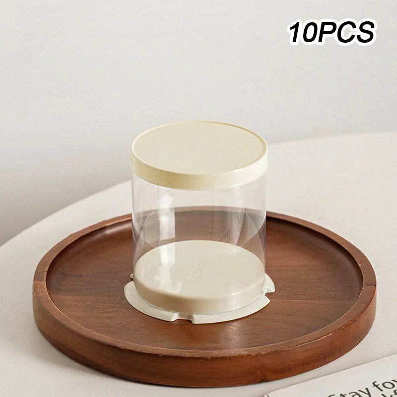 10pcs Transparent Plastic Cupcake Packaging Boxes, Dessert Gift Boxes for Cake, Party, Wedding, Birthday, Baking Decoration Supplies, Reusable Clear PET Containers - 图片 7
