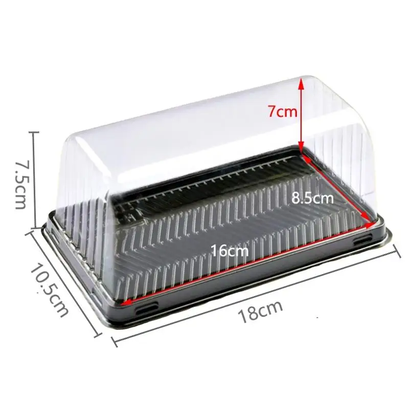 50Pcs Transparent Cake Boxes for Swiss Roll, Sandwich, Hot Dog, Yolk Pastry, DIY Baking Supplies, Food Packaging Containers, Party Favors and Gift Packaging 6