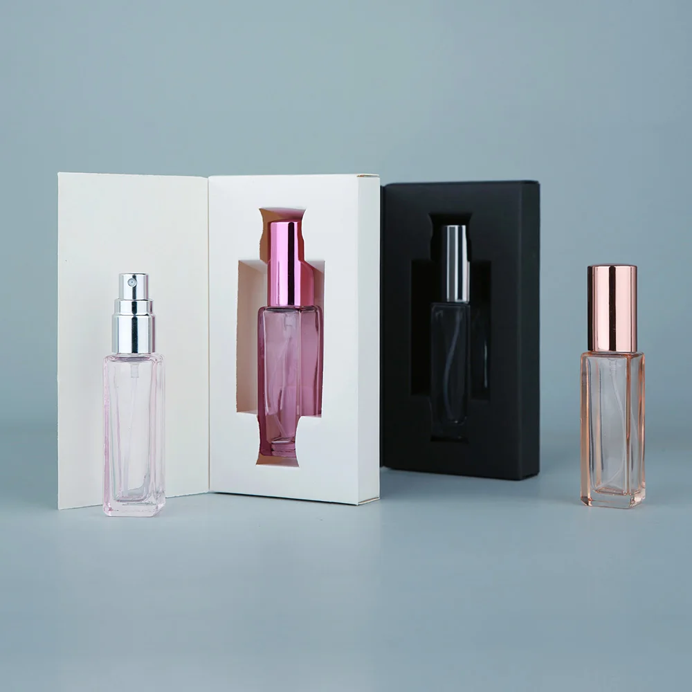 10ml Refillable Thick Glass Perfume Bottles with Colorful Finish and Custom Packaging Box, Durable Empty 香水瓶 Spray Container, Polychrome Glass Atomizer for Fragrance – 10/20/30/40PCS Set - 图片 5