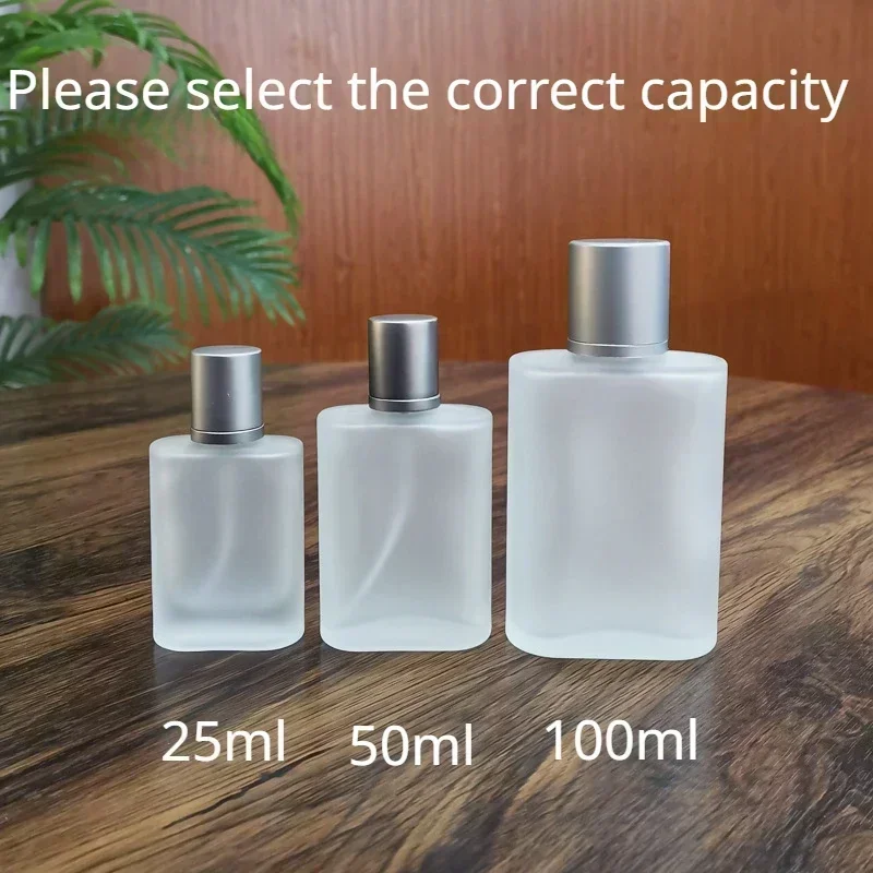 25ml 50ml 100ml Sandblasted Glass Perfume Bottles, Refillable Frosted Empty Spray Bottles with Screw Cap, Durable Fine Mist Dispenser for Fragrance, Makeup or Travel, Thick Reusable Container - 图片 7