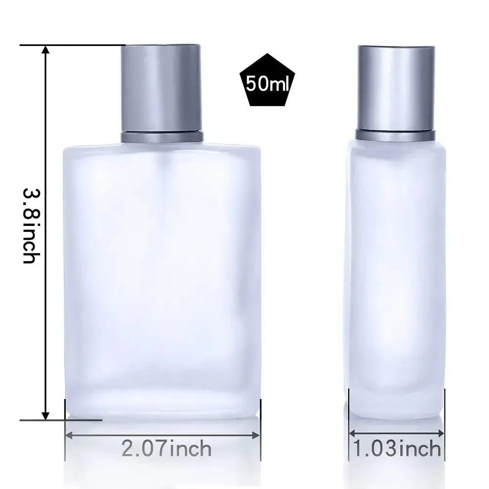 30ML/50ML Frosted Glass Perfume Bottle Atomizer, Refillable Empty Fine Mist Spray Container for Fragrance, Cologne, Essential Oils – Durable Portable 香水瓶 Reusable Travel Spray Bottle 2