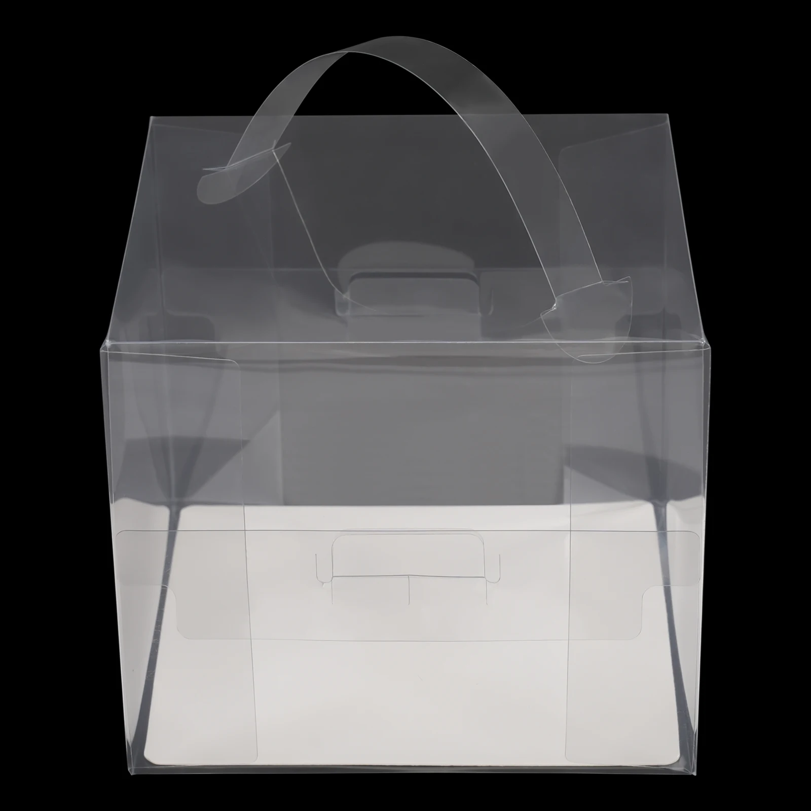 50PCS Clear Cake and Bread Packaging Boxes with Handle, Transparent Dessert Gift Boxes for Cakes, Pastries, Cupcakes, Bakery, Wedding, Birthday, Party Supplies 3