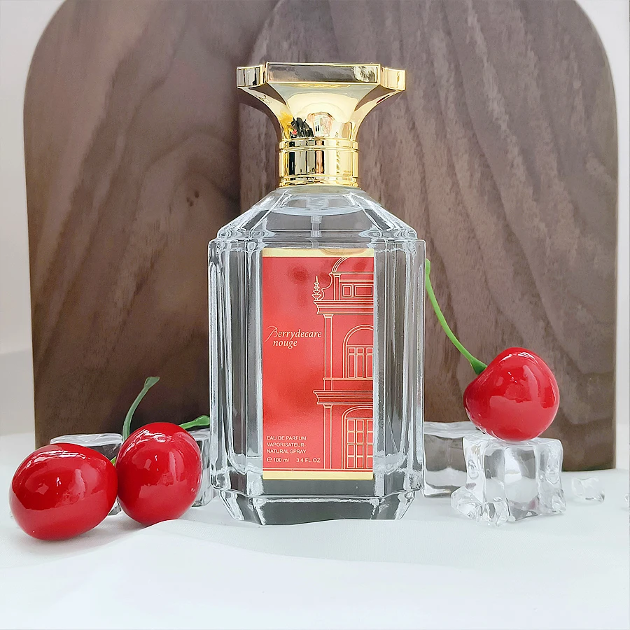 100ml Glass Perfume Bottle with Elegant Gift Box, Refillable Spray Atomizer for Women’s Bacc R.oug 540 Inspired Fragrance, Oriental Woody Saffron Container, Travel Cosmetic Bottle, DIY Fragrance Sub-Bottle 4