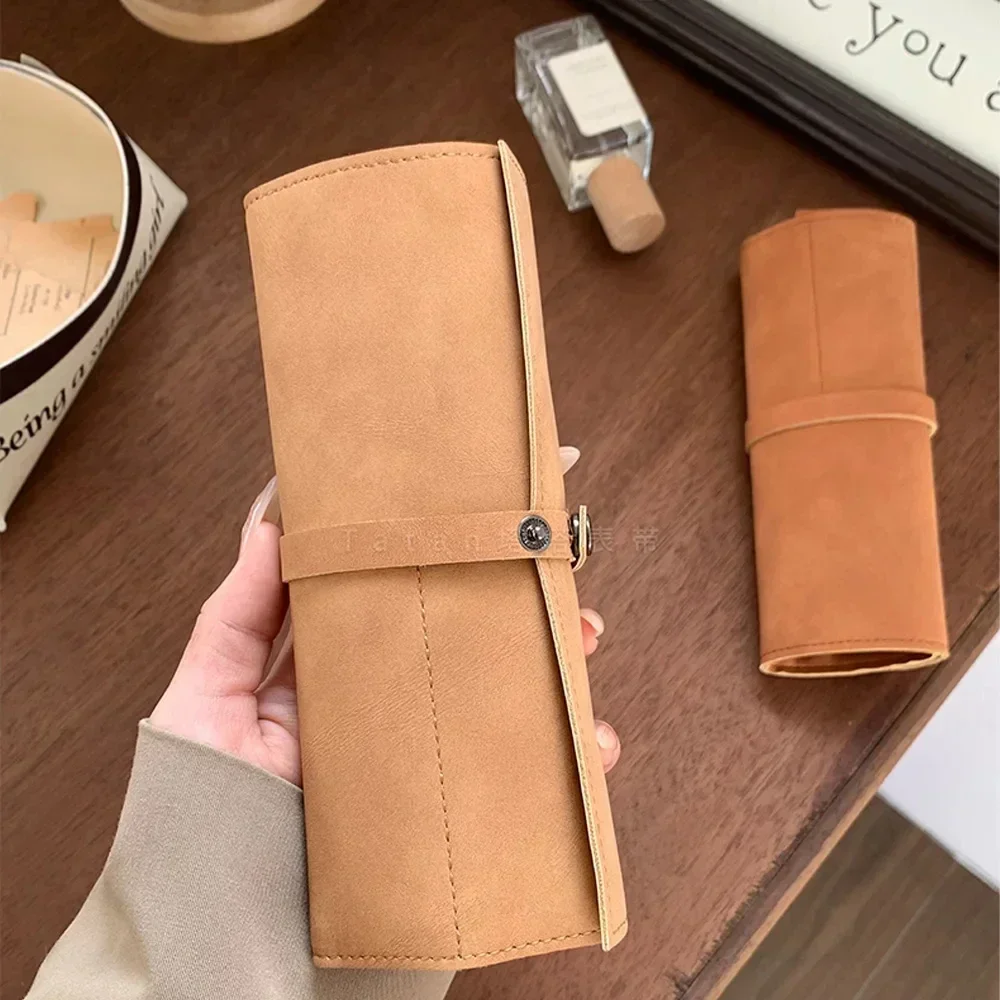 Travel Watch Organizer | Premium Full Grain Leather Watch Band Roll Organizer, 5-Slot Handmade Travel Case for Watch Straps, Portable Storage Box for Watch Lovers, Easy Carry-On Accessory for Watches & Jewelry - 图片 3