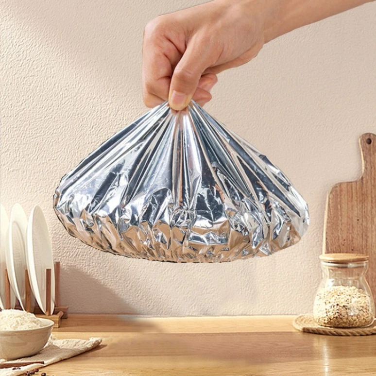 Disposable Aluminum Foil Food Cover – High-Temperature Resistant Circular Tin Foil Wrap for Kitchen, Food Insulation, Freshness Preservation, Mosquito Protection, Household Use - 图片 5