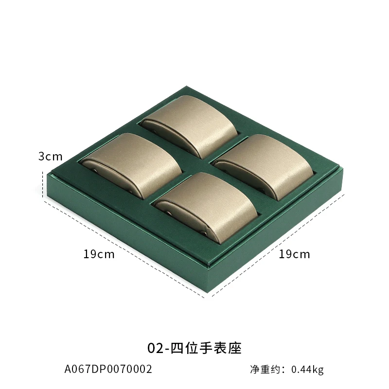 Stackable 2/4/6 Grid Watch Display Stand with Adjustable Cushions for Watches, Bracelets & Bangles – Professional Jewelry Organizer for Store Showcase, Countertop or Home Collection Display - 图片 5