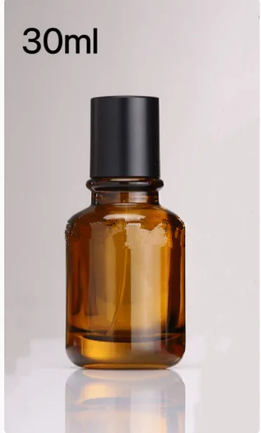 10pcs 30ml 50ml 100ml Brown Glass Perfume Spray Bottles with Wooden Cap | Empty Atomizer Refillable Crimp Neck Containers | Elegant Bayonet Design Reusable Fragrance Bottles for DIY Perfume & Travel Use - 图片 15