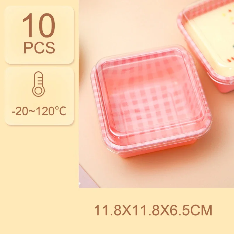 Disposable Lunch Boxes with Lids, Food-Grade Plastic Bento Containers for Vegetables, Fruit, Salad, Takeaway Meals, Cake, Sushi, and Portion-Controlled Meal Prep, 10/20pcs - 图片 8