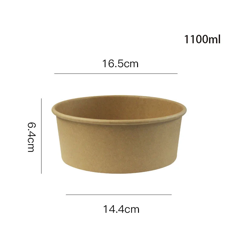 20Pcs Disposable Kraft Paper Bowls with Lids, Eco-Friendly Takeaway Salad Containers, Leak-Proof Lunch Box for Soup, Rice, Noodles, Snacks, Fruit, Desserts, Fast Food Packaging for Parties & Catering - 图片 11