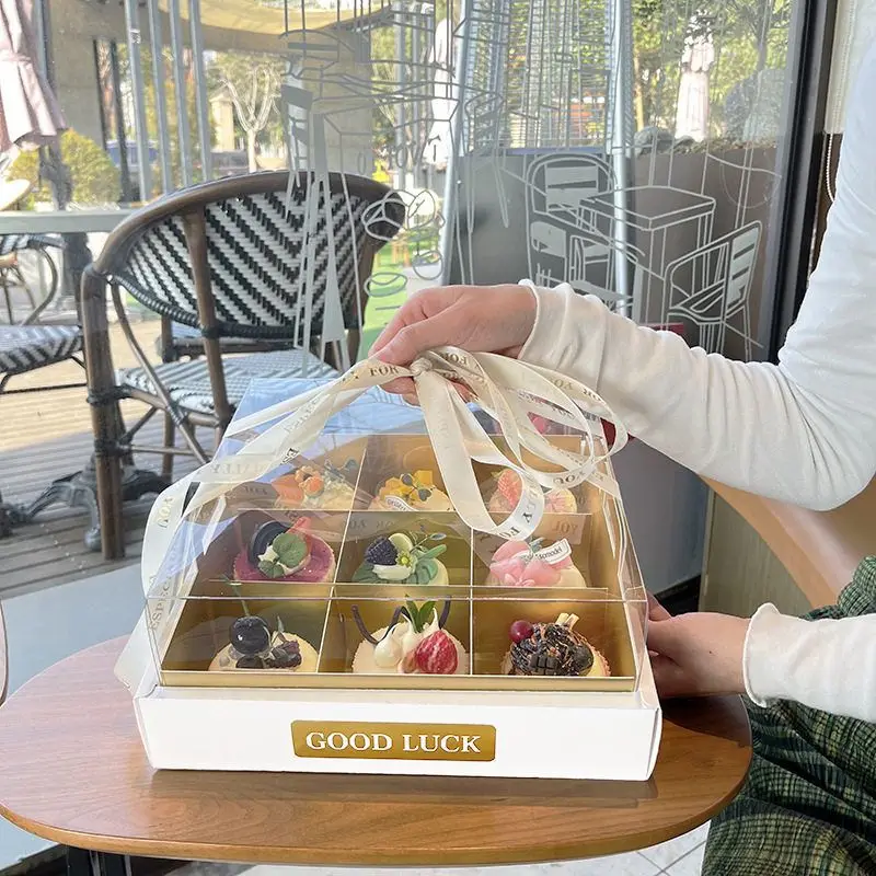 Transparent Four-Grid Dessert Cake Box 4 Compartments Clear Pastry Packaging Container for Mousse, Cupcakes, Cookies, Afternoon Tea, Picnic, Takeaway, Bakery, Party, Home Kitchen Sweet Treat Storage Transparent Four-Grid Dessert Cake Box 4 Compartments Clear Pastry Packaging Container for Mousse, Cupcakes, Cookies, Afternoon Tea, Picnic, Takeaway, Bakery, Party, Home Kitchen Sweet Treat Storage 8