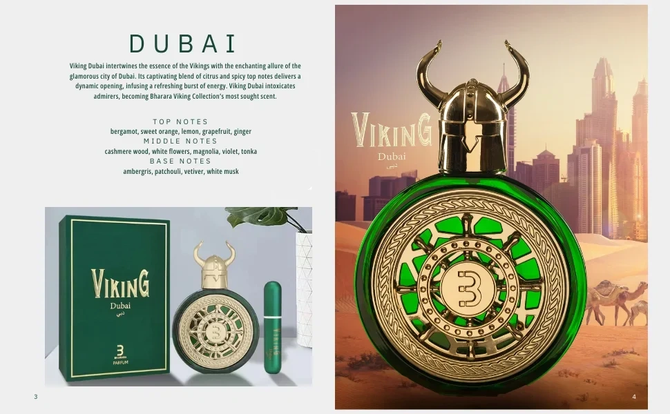 3.4oz Viking Dubai Unisex Perfume Bottle with Gift Box, Refillable Glass Atomizer Spray... - SKU PBGB1924 - UGI Packaging