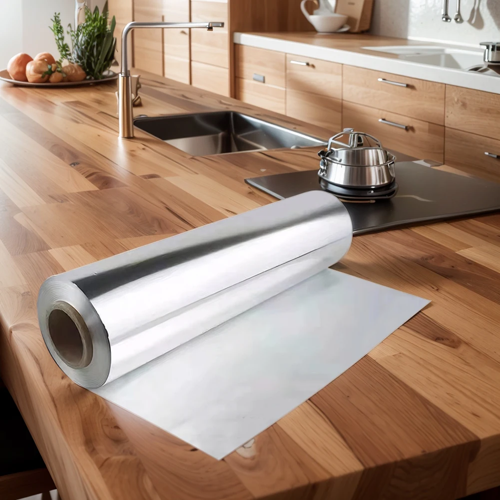 Heavy Duty Disposable Aluminum Foil Roll – Food Grade Tin Foil Wrap 12.2 x 1.65 in for Cooking, Baking, BBQ, Grilling, Sandwich, Hot Dog, Burrito and Kitchen Storage Use