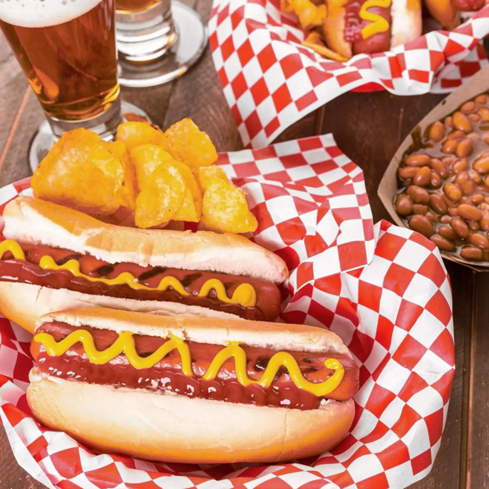 20-Pack Christmas-Themed Greaseproof Sandwich Wrapping Paper – Food-Grade Deli Paper Sheets for Burgers, Sandwiches, Fries, and Holiday Party Packaging – 12 x 12 Inches - 图片 4