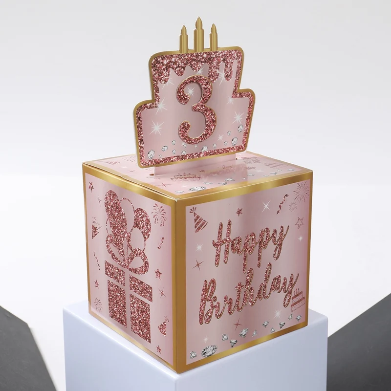 Birthday Money Gift Boxes with Pull-Out Happy Birthday Card, Fun Cash Surprise Packaging for Kids and Adults, Creative Party Favor Box for Birthday Celebrations, Durable and Reusable Paper Boxes 24