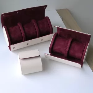 Travel Watch Organizer | Vintage Leather Watch Roll Travel Case with Compartments, Portable Watch Display Organizer for Men & Women, Protective Wristwatch Storage Box, Gift Box for Christmas, Multi-Slot Watch Holder