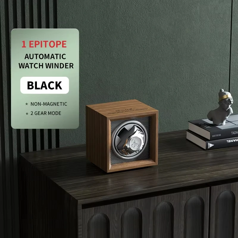 Automatic Watch Winder Box for Mechanical Watches with Silent Rotation, Dual Gear Settings for Short-Term and Long-Term Winding, USB Powered Universal Voltage Compatible Wooden Display Case - 图片 11