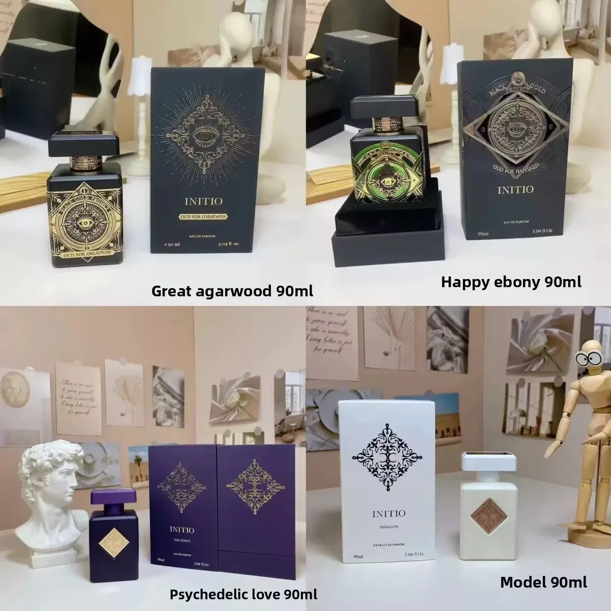 Luxury Empty Perfume Bottle and Gift Box Set – 90ml Refillable Glass, PET or Acrylic Container with Alloy, ABS or Wooden Cap, Rigid Paperboard Box with Velvet or Satin Interior, Factory Direct Wholesale Packaging