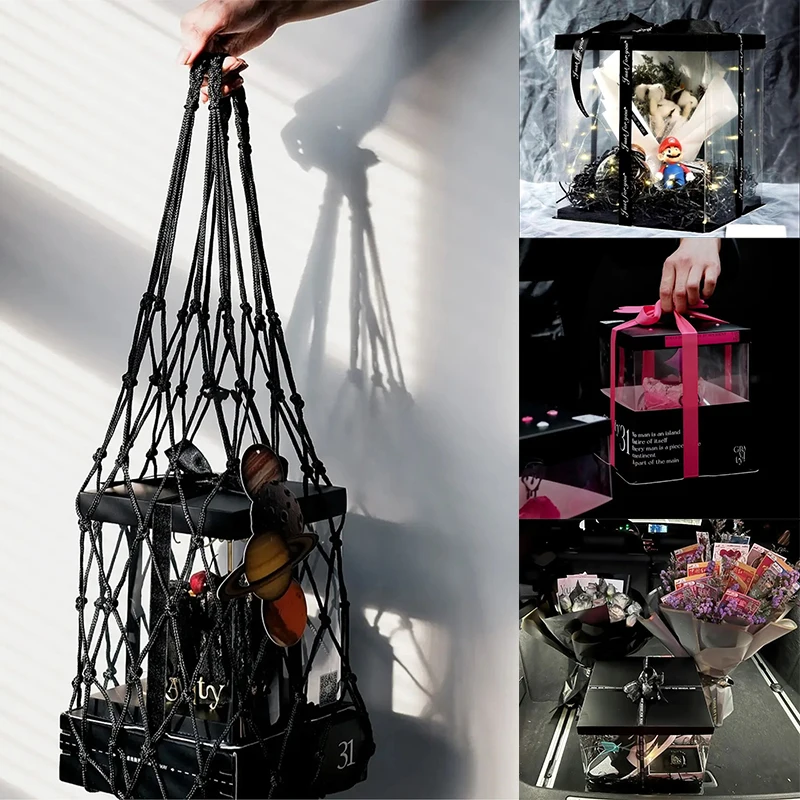 Clear PVC Gift Box – Crystal Display Packaging Case for Rose Bears, Cakes, Wedding Favors, Birthday & Christmas Gifts – Decorative Dessert Box for Retail, Display, Events & Keepsakes