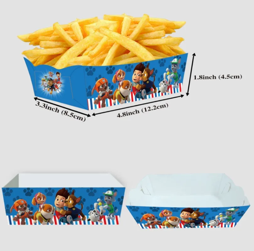 24Pcs Paw Patrol Party Snack Boxes Set, Disposable French Fries, Candy, Popcorn, and Snack Food Holders for Birthday Parties, Kids Celebrations, and Event Supplies - 图片 5
