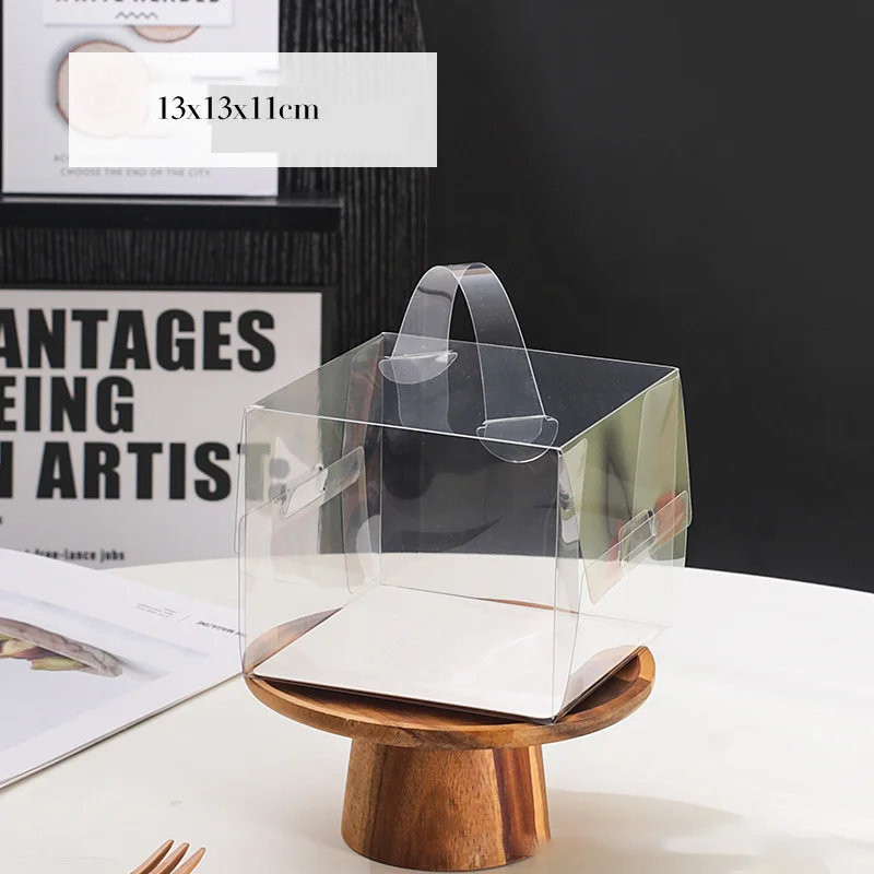 50pcs Transparent Cake Boxes with Handles, Plastic Cupcake and Chocolate Gift Boxes, Mini Sweet Packaging Supplies for Wedding Favors, Desserts, Pastries, Birthday and Event Gifts 13