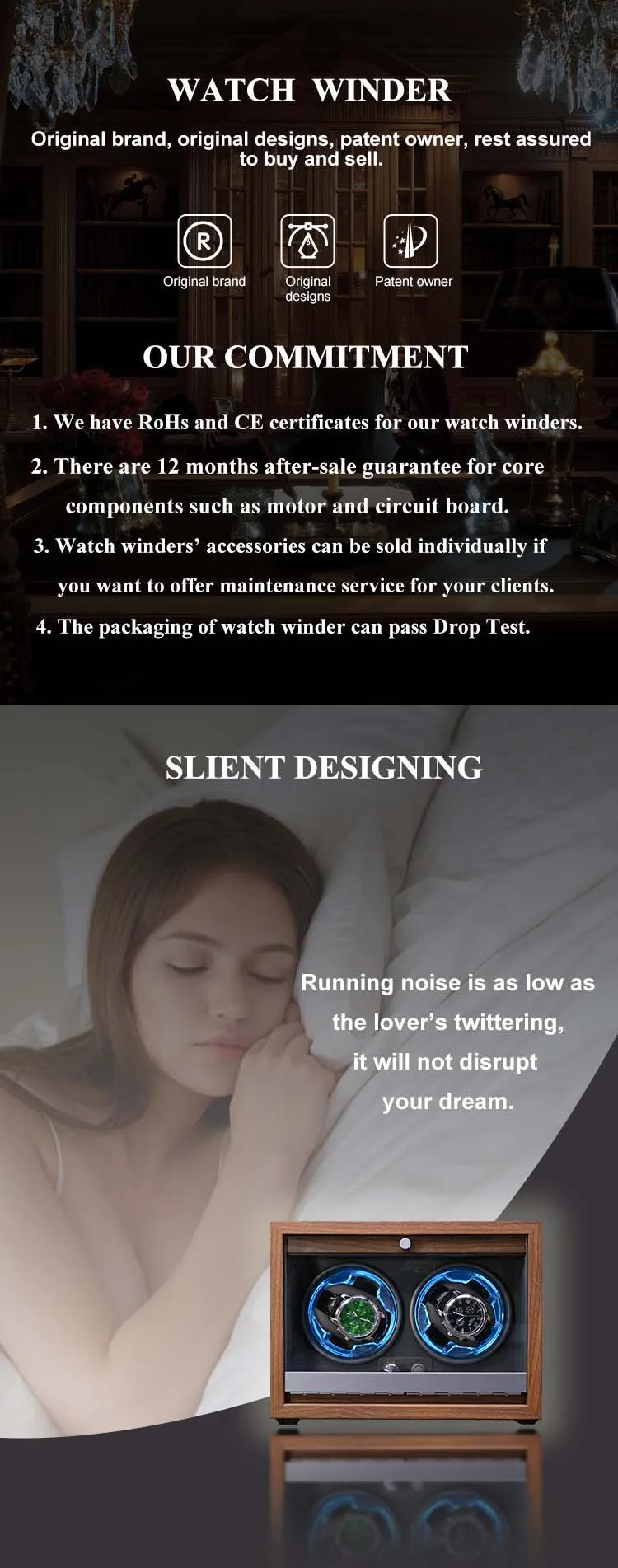 Wooden Single Automatic Watch Winder Box with Silent Motor, Luxury Wood Finish Display Case for Mechanical Watches, Elegant Collector Storage Organizer for Safe Rotation and Watch Protection