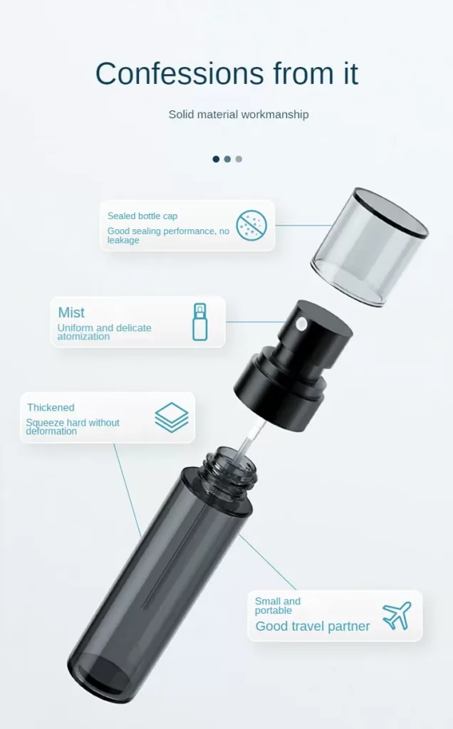 30/60/80/100/120ml Refillable Spray Bottle for Perfume, Face Mist, Cosmetic Toner, and ... - SKU RSB02107 - UGI Packaging