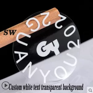 Personalized Transparent Labels with White Text – Custom Wedding Gift Box Stickers, Personalized Company Logo Decals, Customizable Event Favors, DIY Packaging, Elegant Self-Adhesive Stickers for Gifts and Branding