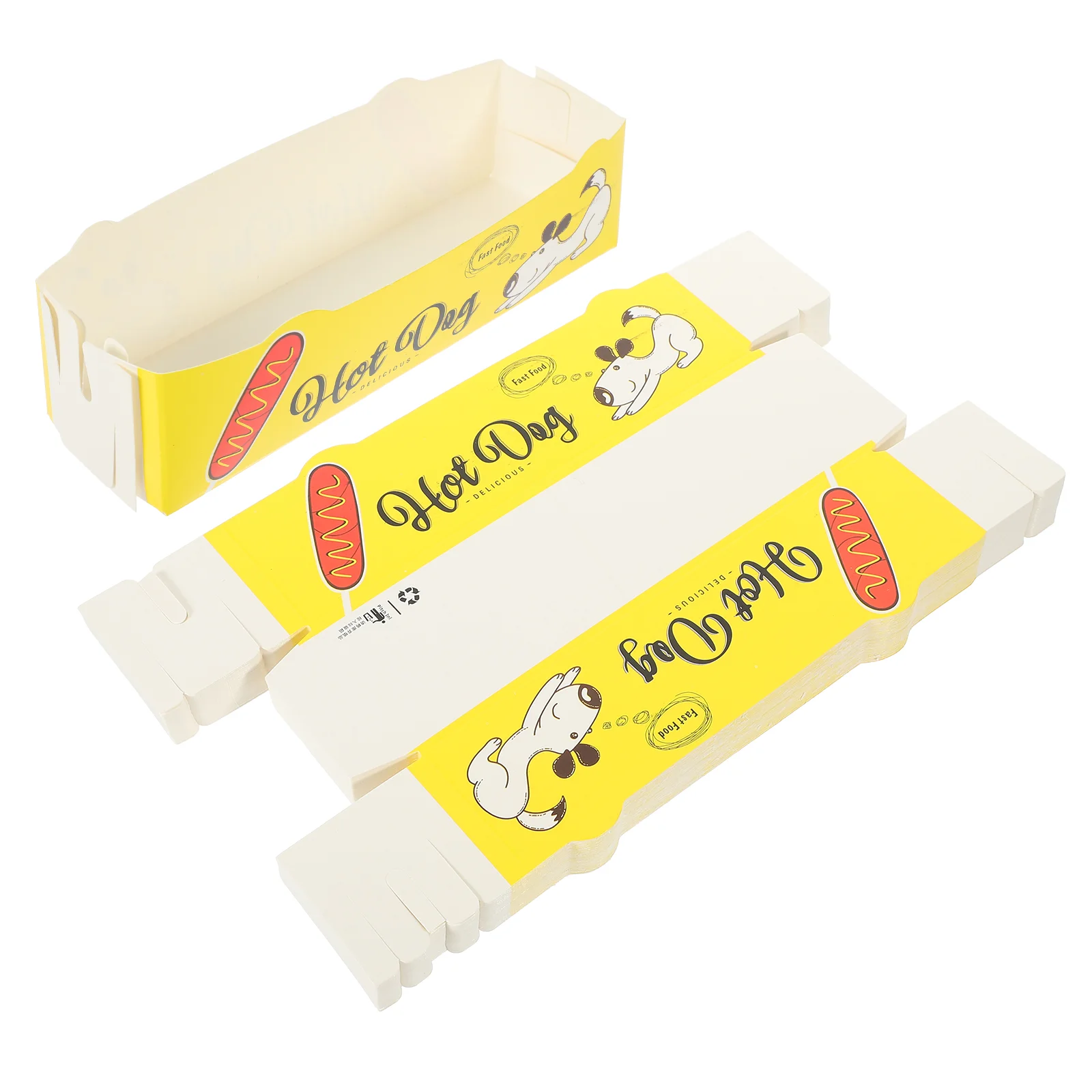 50 Pack Foldable Disposable Paper Food Trays Coated Snack Boxes for Hot Dogs Fries Chicken Nachos Popcorn Festival Picnic Catering Use - 图片 7