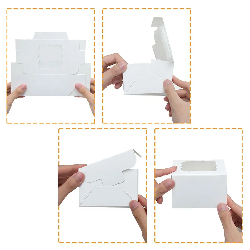 10/30 Pcs Paper Gift Boxes for Party Treats – Candy, Cookies, Chocolate, Cake Packaging Containers – Wedding Favor Boxes, Birthday Celebration Supplies, Event Décor - 图片 3