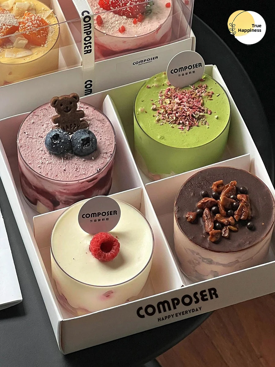 Four by Six by Nine Grid Transparent Cake Box Dessert Pastry Container for Afternoon Tea, Picnic, Party, Takeaway, Western-Style Baked Goods, Mousse, Cupcakes, Cookies, Home and Bakery Packaging - 图片 2