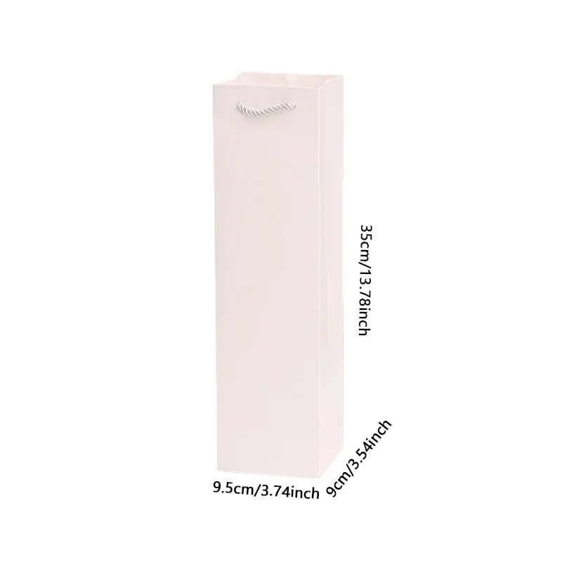 5/10/15/20pcs Wine Gift Bags Drawstring with Handles, Leak-Proof Kraft Paper Reusable Travel-Friendly Holiday Packaging for Christmas, Birthday, Wedding, Party, Elegant Red Wine Tote Carrier Set - 图片 10