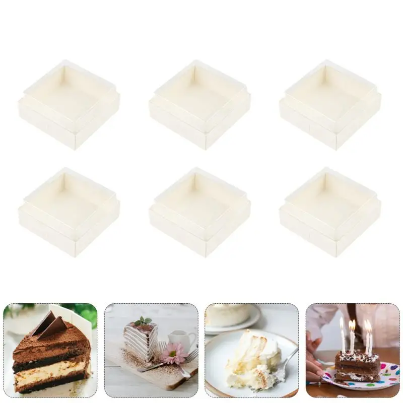 10 Pcs Disposable Cake Boxes with Clear Lid – Cupcake, Cookie, Bread, and Burger Packaging Trays – Portable Food Containers for Takeout, Bakery Display, Wedding or Party Favors 7