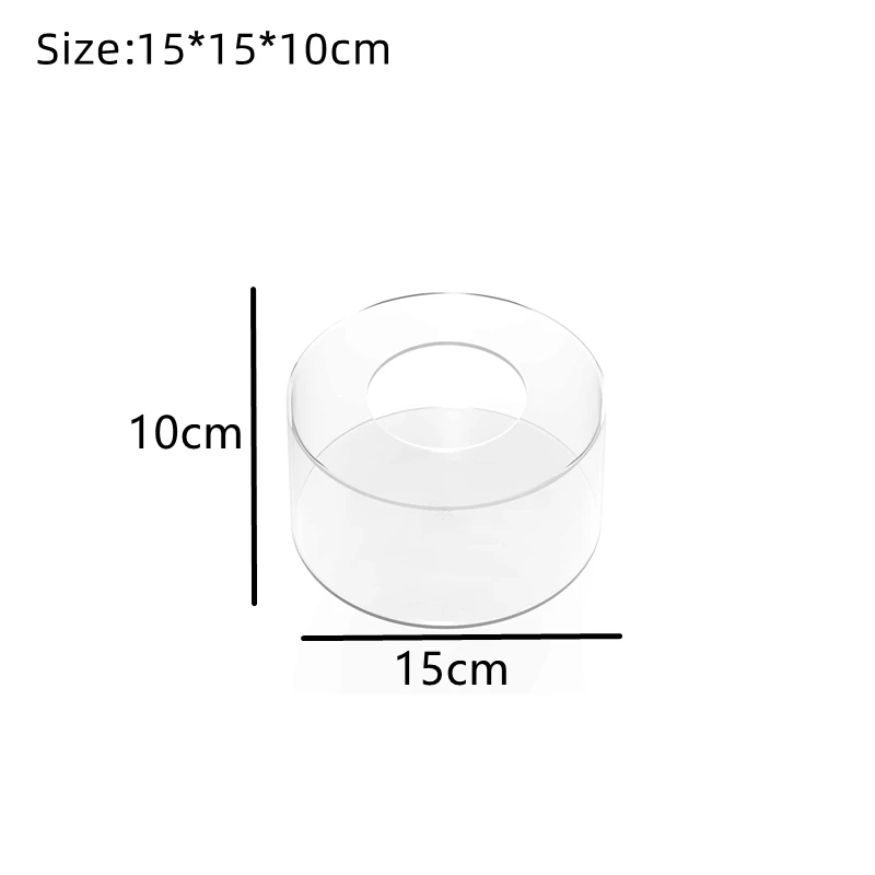 Acrylic Cake Display Board Round Cake Edge Smoother Tray, Clear DIY Refillable Cake Base Stand for Wedding, Birthday, Party, and Dessert Decoration Tools - 图片 11