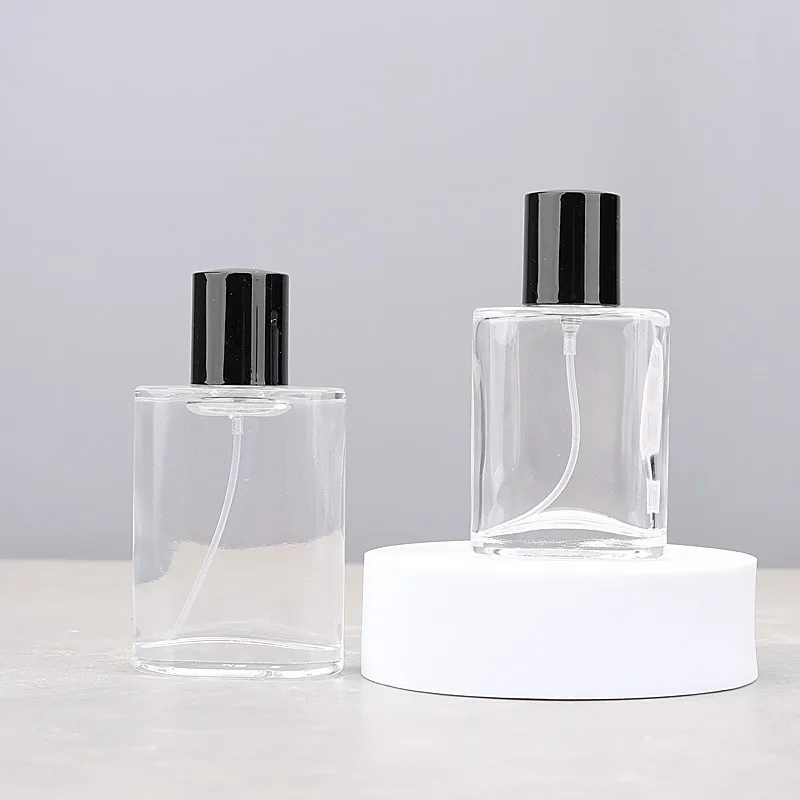 10pcs 30ml/50ml Clear Glass Perfume Bottles with Screw Cap, Refillable Travel Spray Containers, Portable Fragrance Atomizers, Empty Cosmetic Sub-Bottles for DIY Perfume, Essential Oils, Sample Storage, No Labels Included 1