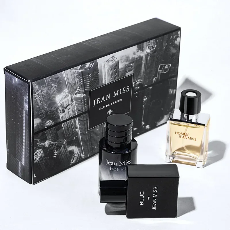 Premium 3-Piece Men’s Perfume Bottle Set with Gift Box – Multi-Material Crystal, Glass, Ceramic, Acrylic, Wood & Metal Spray Containers with Weighted Base, Satin-Lined Rigid Packaging for Luxury Display, Travel, and Gifting - 图片 4