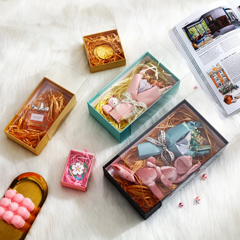 5PC Transparent Slide Drawer Box for Mini Crafts, Jewelry, Watches, Perfume or Small Gifts, Reusable Display Organizer, Party Favors, Wedding Gift Containers, Bulk Packaging for Business or Personal Use - 图片 3