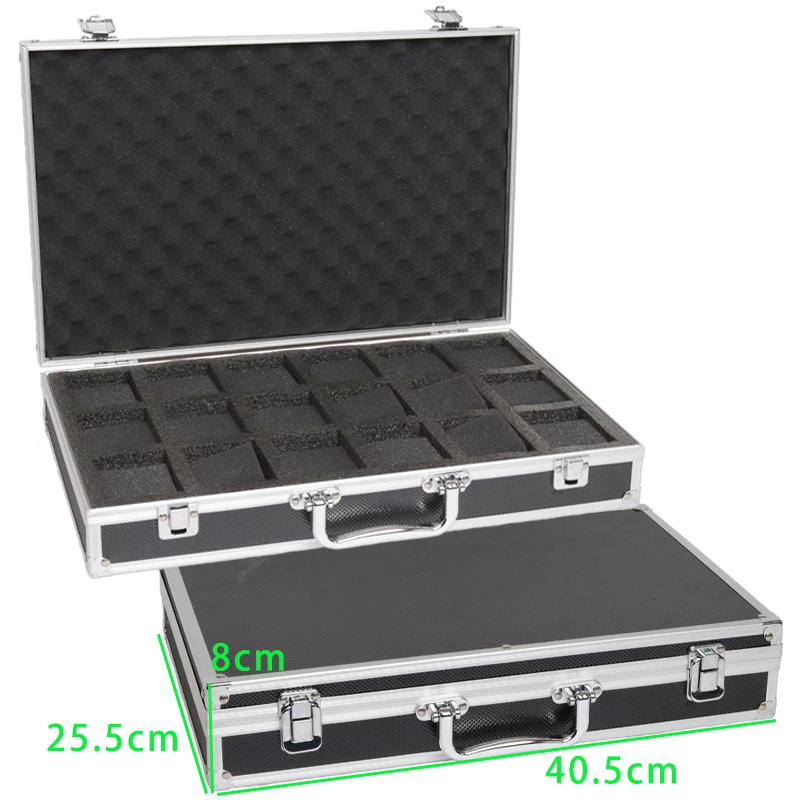 Large Capacity Aluminum Watch Organizer Box – 10/12/18 Slot Black Alloy Collection Case with Transparent Lid | Portable Multi-Watch Display Storage Gift Box for Men’s & Women’s Watch Collections - 图片 6