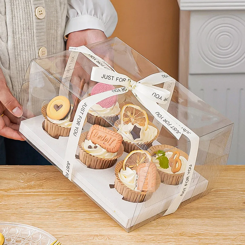 Transparent Cake Packing Boxes with Handle, High-Capacity Clear Cupcake Pastry Gift Wrapping Boxes, Portable Birthday Wedding Baby Shower Cake Boxes for Dessert, Cookies, Chocolate and Bakery Packaging 9