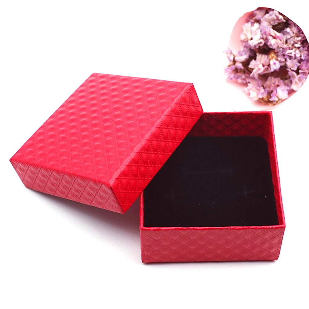 White Jewelry Gift Boxes for Necklace, Earrings, Bracelet, Ring, Brooch, or Keychain – Red Lined Paper Packaging Box for Jewelry Storage or Retail Display, 1/5/10/20PCS Small Wholesale Gift Boxes