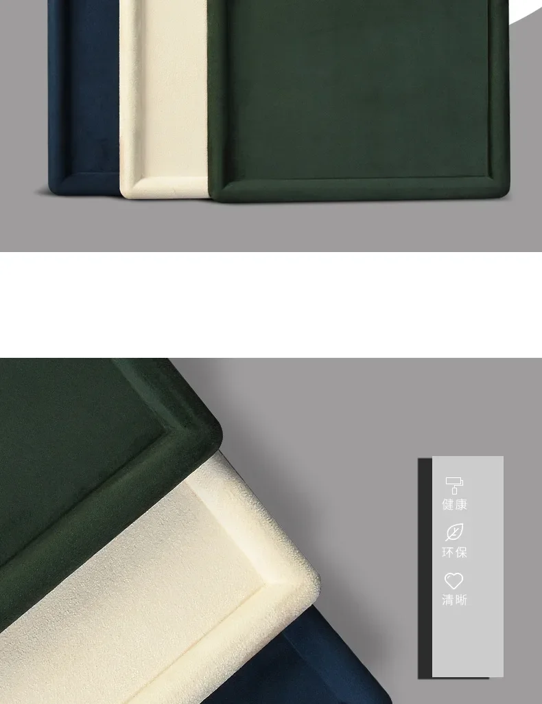 Cashmere Leather Jewelry Display Tray – Rounded Corner Organizer for Glasses, Watches, Rings & Accessories | Soft Flannel Jewelry Display Prop for Retail Showcase, Countertop or Photography Setup 3