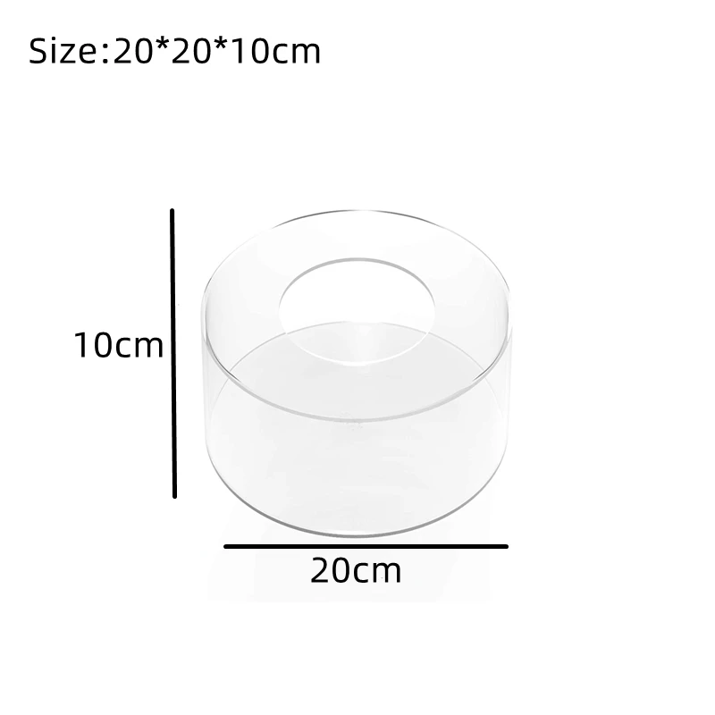 Acrylic Cake Display Board Round Cake Edge Smoother Tray, Clear DIY Refillable Cake Base Stand for Wedding, Birthday, Party, and Dessert Decoration Tools - 图片 10