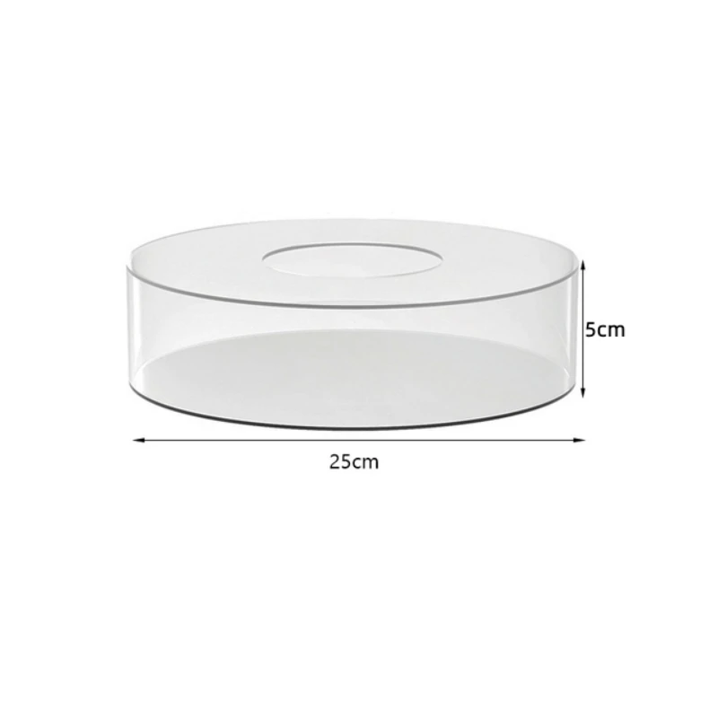 Acrylic Cake Display Board Round Cake Edge Smoother Tray, Clear DIY Refillable Cake Base Stand for Wedding, Birthday, Party, and Dessert Decoration Tools - 图片 14