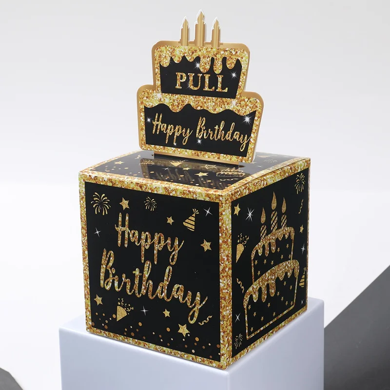 Birthday Money Gift Boxes with Pull-Out Happy Birthday Card, Fun Cash Surprise Packaging for Kids and Adults, Creative Party Favor Box for Birthday Celebrations, Durable and Reusable Paper Boxes 20