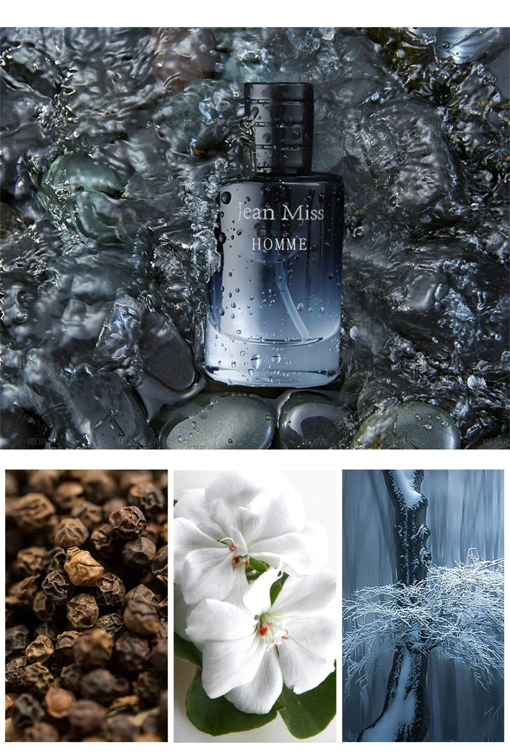 Premium 3-Piece Men’s Perfume Bottle Set with Gift Box – Multi-Material Crystal, Glass, Ceramic, Acrylic, Wood & Metal Spray Containers with Weighted Base, Satin-Lined Rigid Packaging for Luxury Display, Travel, and Gifting 2