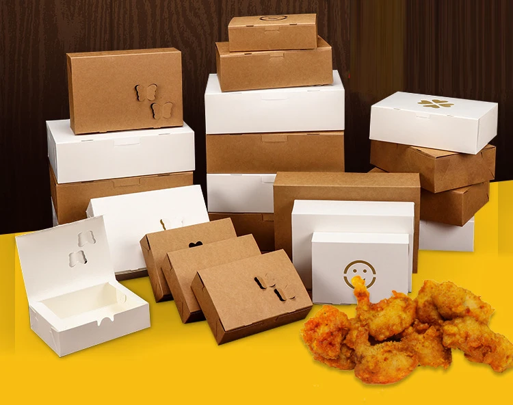 50Pcs Kraft Paper Lunch Boxes Disposable Meal Prep Containers with Tab Lock, Eco-Friendly Takeout Food Packaging Boxes for Salad, Snacks, Restaurant, Catering, Home Kitchen, Party and Delivery